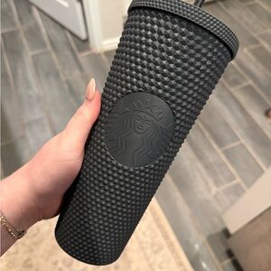 Starbucks Matte Black Studded Tumbler with Raised Logo